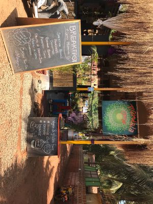 Entrance  at Mandala Cafe in Agonda