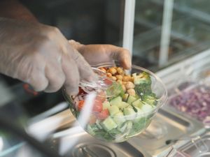 Custom made salads at MIXT in San Jose