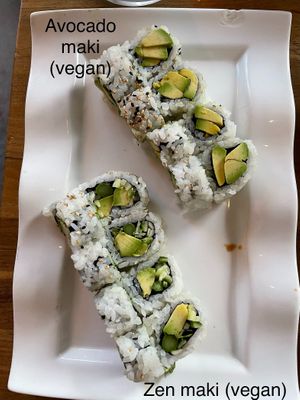 Both very good. They also have cucumber and asparagus maki.  at Niu B in Chicago
