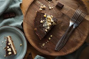 Vegan Silky Hazelnut Cake at MoaAlm Mountain Retreat. at MoaAlm Mountain Retreat in Kals Am Grossglockner