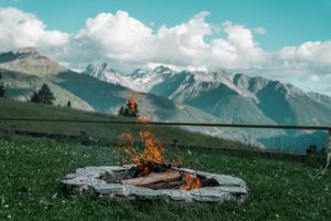Our mountain view at MoaAlm in the Austrian Alps.  at MoaAlm Mountain Retreat in Kals Am Grossglockner