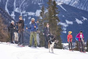Guided snow shoe hiking in the Alps at MoaAlm Mountain Retreat in Kals Am Grossglockner