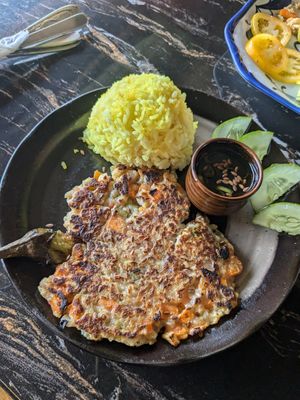 Tortang talong at Verde Rekado in Coron
