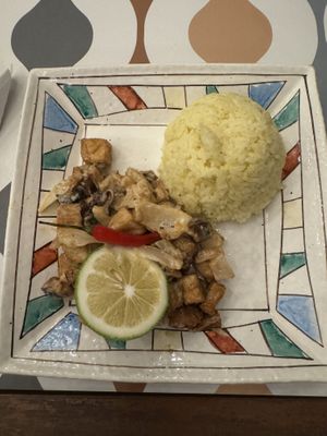 Tofu sizig  at Verde Rekado in Coron