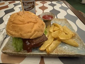 Tofu burger   at Verde Rekado in Coron