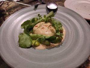 Raviolo delicious! at Fava Tonka in Matosinhos