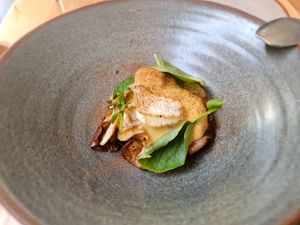 TOPINAMBUR, BOLETOS, CASTANHAS
E HOLANDES TRUFADO at Fava Tonka in Matosinhos