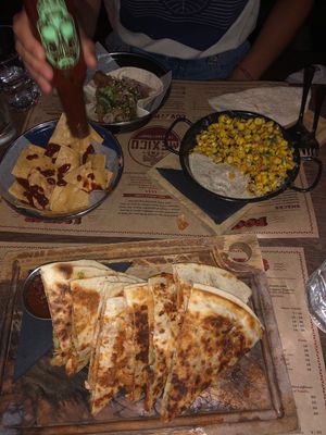 Mushroom tacos and jackfruit quesadilla  at Mexico in Wellington