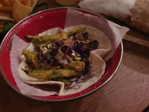 Green bean taco at Mexico - Central in Christchurch