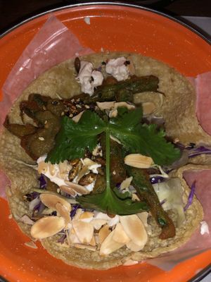 GF green bean taco  at Mexico - Central in Christchurch