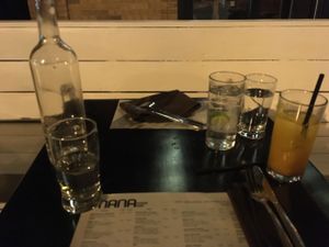 drinks at Mana Food Bar in Chicago