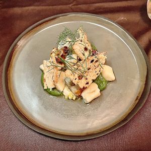 Vegan main at Arkhe in Lisbon