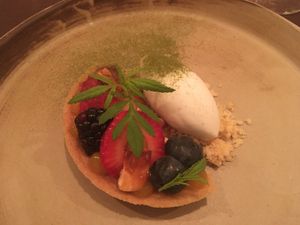 Fruit tart at Arkhe in Lisbon