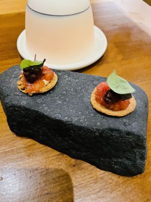 Chef bite  at Arkhe in Lisbon