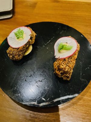 Mushroom croquette  at Arkhe in Lisbon