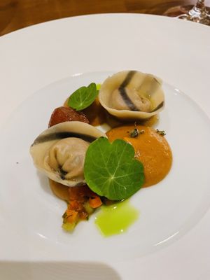 Kimchi dumplings  at Arkhe in Lisbon