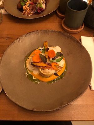 kimchi tortellini at Arkhe in Lisbon