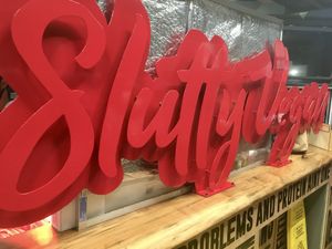 Nice sign at Slutty Vegan in Atlanta