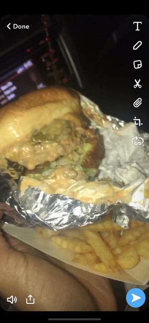 blurry but the taste quality is what matters at Slutty Vegan in Atlanta
