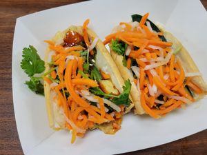 Fried tofu banh mi at Banh Mi Brothers in Charlotte