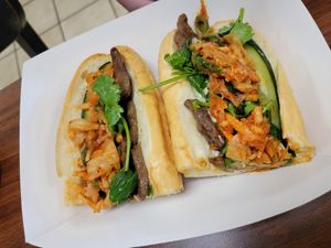 Korean vegan banh mi at Banh Mi Brothers in Charlotte