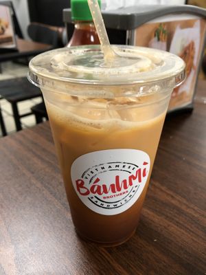 Thai Iced Tea with soy milk  at Banh Mi Brothers in Charlotte