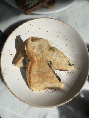 Mushroom Truffle Toastie at Boston Tea Party in Chichester