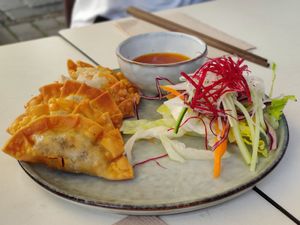 Dumplings at Chay Vegan in Helsingborg