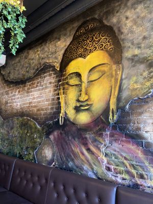 Amazing Buddha Painting 🌱  at Chay Vegan in Helsingborg