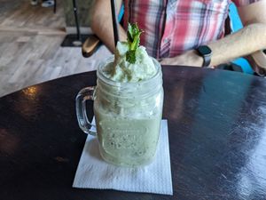 Mint shake at Chay Vegan in Helsingborg