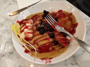 Pancakes at Code Vert in Montreal