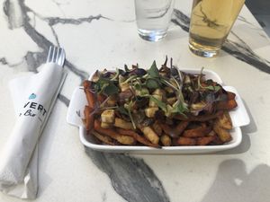 Vegan poutine and kombucha on tap at Code Vert in Montreal