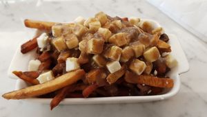 Poutine Code Vert very different from the menu picture at Code Vert in Montreal