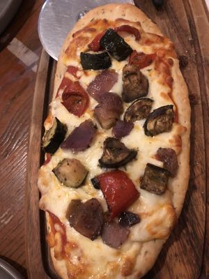 Vegan flatbread   at Brinkburn St Brewery in Newcastle Upon Tyne