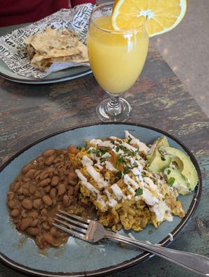 Brunch! Migas with Just Egg 🤤 at New Mexico Tamale Company in Bellingham
