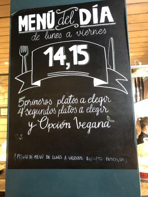 Precio menú del día at La Parada de Bilbao in Bilbao