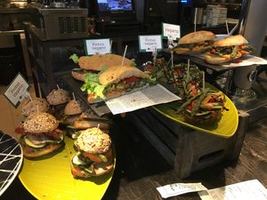 Vegan pintxos  at La Parada de Bilbao in Bilbao