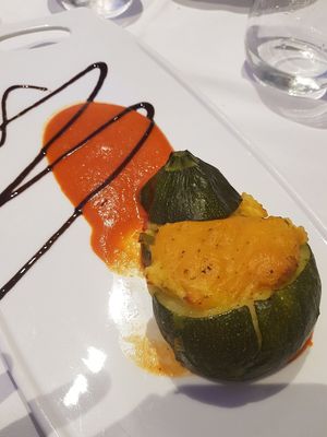 2o plato del menú vegano at La Parada de Bilbao in Bilbao