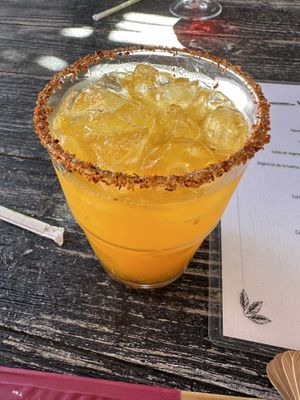 Passion fruit margarita   at La Galeria in Cabo San Lucas