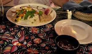 Vegan fajitas at La Galeria in Cabo San Lucas