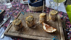 Street corn  at La Galeria in Cabo San Lucas