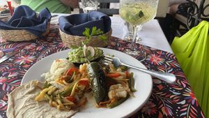 Vegan fajitas  at La Galeria in Cabo San Lucas