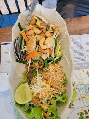 Pad thai with no egg. at Coffee Old City in Ayutthaya