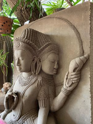 Beautiful outdoor seating area at Coffee Old City in Ayutthaya