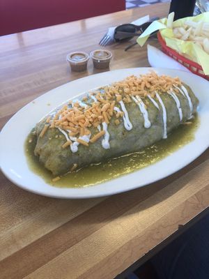 Asada Burrito Wet at Just Vegana in Fontana