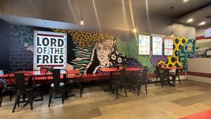 Seating area  at Lord of the Fries in Brunswick