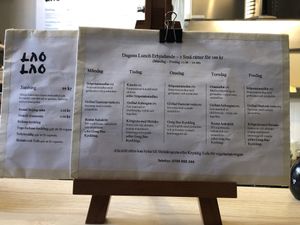 menu at Lao Lao in Stockholm