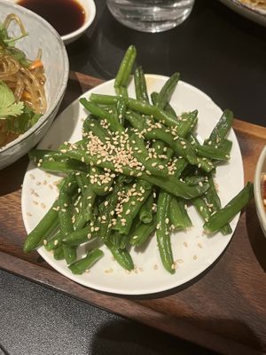 Green beans  at Lao Lao in Stockholm