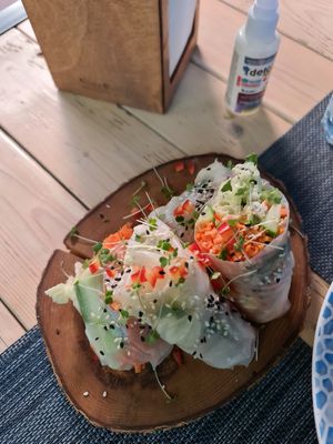 Spring rolls at Life Food in Yerevan