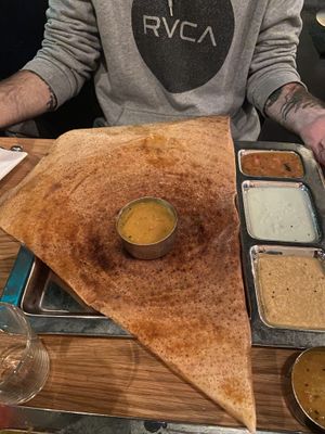 Again huge! Masala dosa with chilli  at Saravanaa Bhavan - Sankt Eriksgatan in Stockholm